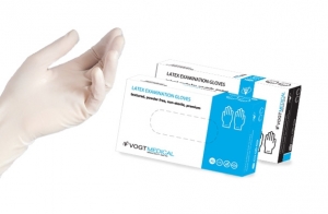 Перчатки смотровые латексные неопудренные текстурированные Vogt Medical (стандарт)