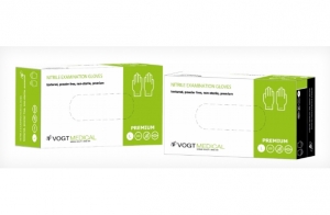 Перчатки смотровые нитриловые неопудренные текстурированные Vogt Medical (стандарт)