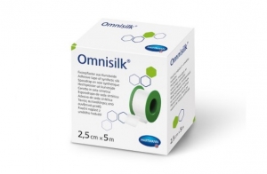 Лейкопластырь фиксирующий гипоаллергенный Omnisilk из шелка белый