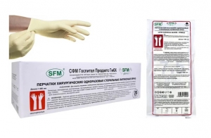 Перчатки латексные стерильные для гинекологии 480 мм SFM 1 пара