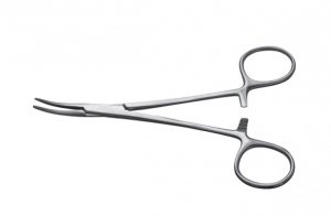 Зажим кровоостанавливающий типа «Москит», изогнутый по плоскости, 140 мм (МТ-З-34)