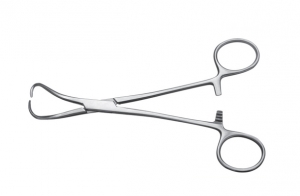 Зажим с кремальерой для операционного белья, 150 мм (МТ-З-39)