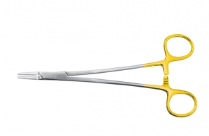 Иглодержатель сосудистый, армированный твердым сплавом, 180 мм, с узкими губками (МТ-И-213-2)