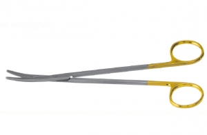 Ножницы лигатурные METZENBAUM вертикально изогнутые твердосплавные с насечкой, 180 мм (МТ-ВС-295)