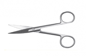 Ножницы с двумя острыми концами вертикально изогнутые, 140 мм (МТ-Н-3-2)