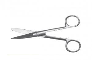 Ножницы с одним острым концом вертикально изогнутые, 140 мм (МТ-Н-3-1)