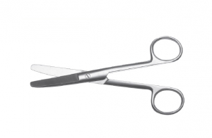 Ножницы тупоконечные вертикально изогнутые, 140 мм (МТ-Н-3)