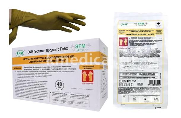  Перчатки латексные стерильные для микрохирургии SFM 1 пара