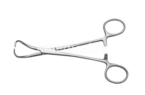 Зажим с кремальерой для операционного белья, 150 мм (МТ-З-39)