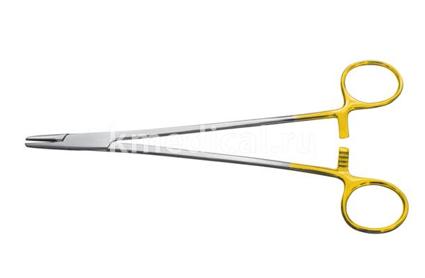 Иглодержатель сосудистый, армированный твердым сплавом, 200 мм (МТ-И-10-8)