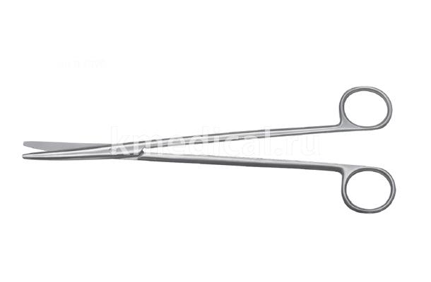 Ножницы для рассечения мягких тканей в глубоких полостях вертикально изогнутые, 230 мм (МТ-Н-8)
