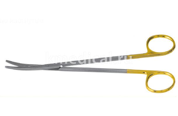 Ножницы лигатурные METZENBAUM вертикально изогнутые твердосплавные с насечкой, 180 мм (МТ-ВС-295)